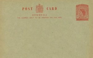 1955 Bermuda Post Card Stationery Inland Rate QEII