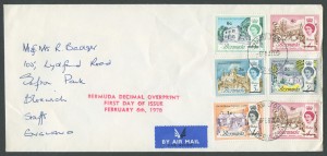 1970 Buildings Decimal Overprint FDC