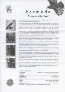 2014 Eastern Bluebird insert FDC