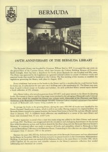 1989 150th Anniversary of the Bermuda Library liner FDC