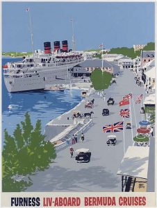 Poster by Adloph Triedler for Furness Bermuda Line